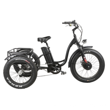 20"/24" Electric Tricycle 48V500-750ww Front Hub Motor Disk Brake Fat Tire Electric Trike